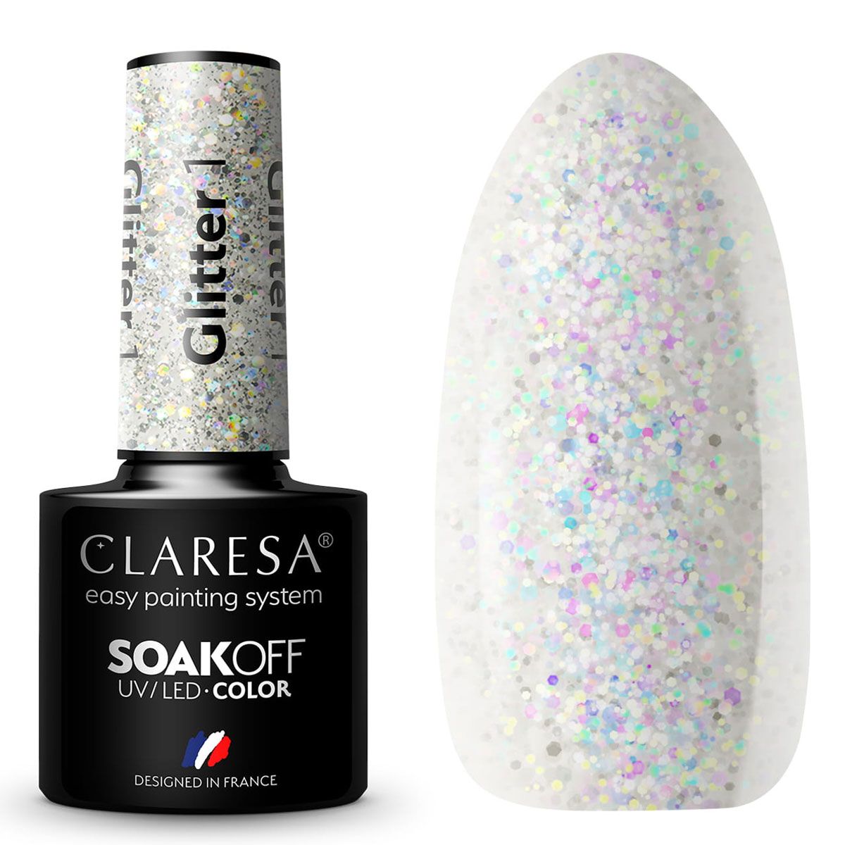 Claresa UV LED Gel Polish 5ml Glitter 1