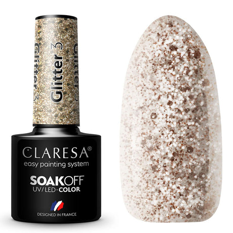 Claresa UV LED gel Polish 5ml Glitter 3