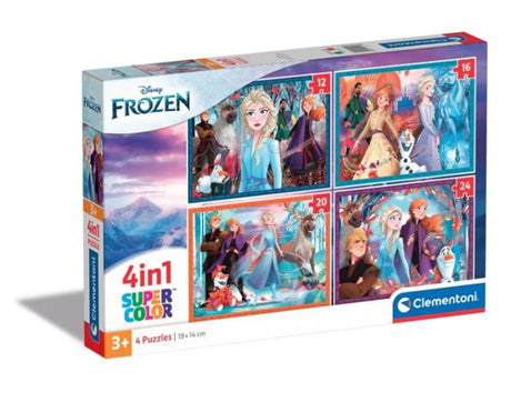 Clementoni puzzles disney la reine des neiges, 4en1