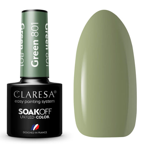 Claresa UV LED Gel Polish 5ml Green 801 Quiet Forest