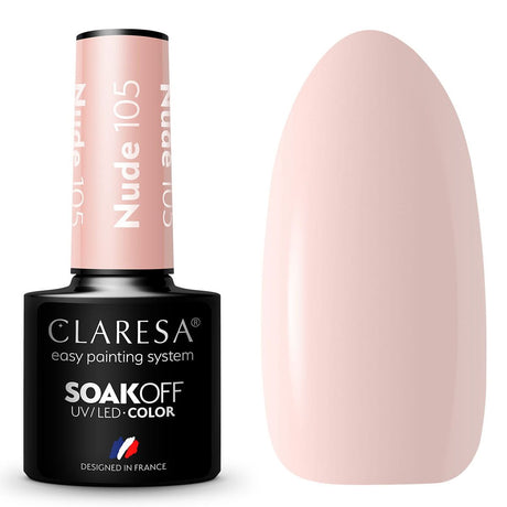 Claresa Lakier Żelowy UV LED 5ml Nude 105