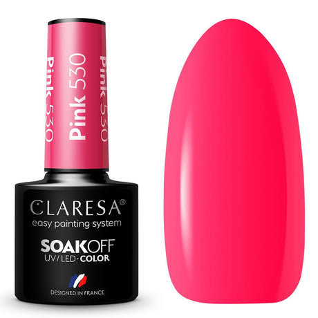 Claresa UV LED gel Polish 5ml Pink 530 Rainbow Explosion