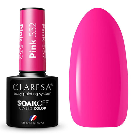 Claresa uv led gel lak 5ml růžový 532 sunny garden