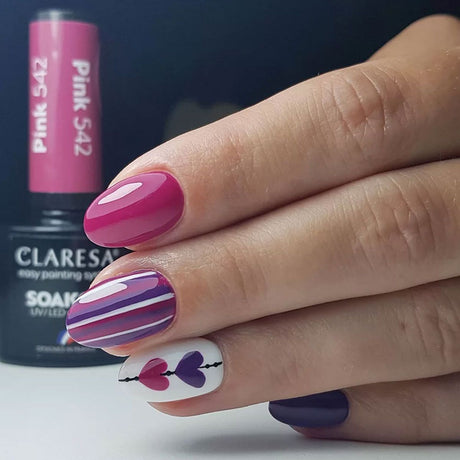Claresa Lakier Żelowy UV LED 5ml Różowy 542 Klasyczny wygląd