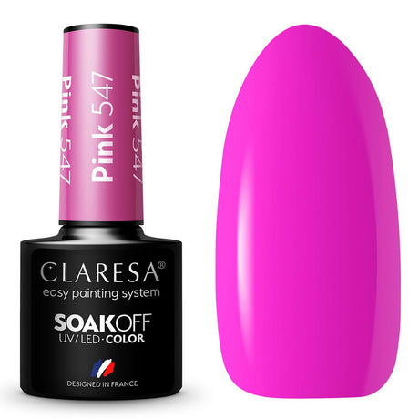 Claresa uv led gel polonês 5ml rosa 547 jardim ensolarado