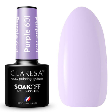 Claresa uv led gel polonês 5ml roxo 601 balão viagem