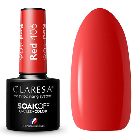 Claresa UV LED gel lak 5 ml Red 406 Rainbow Explosion