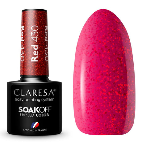 Claresa UV LED Gel Polonês 5ml Vermelho 430 Rainbow Explosion