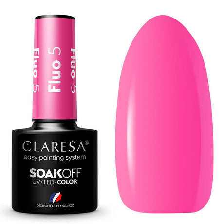 Claresa Lakier Żelowy UV LED 5ml Fluo 5