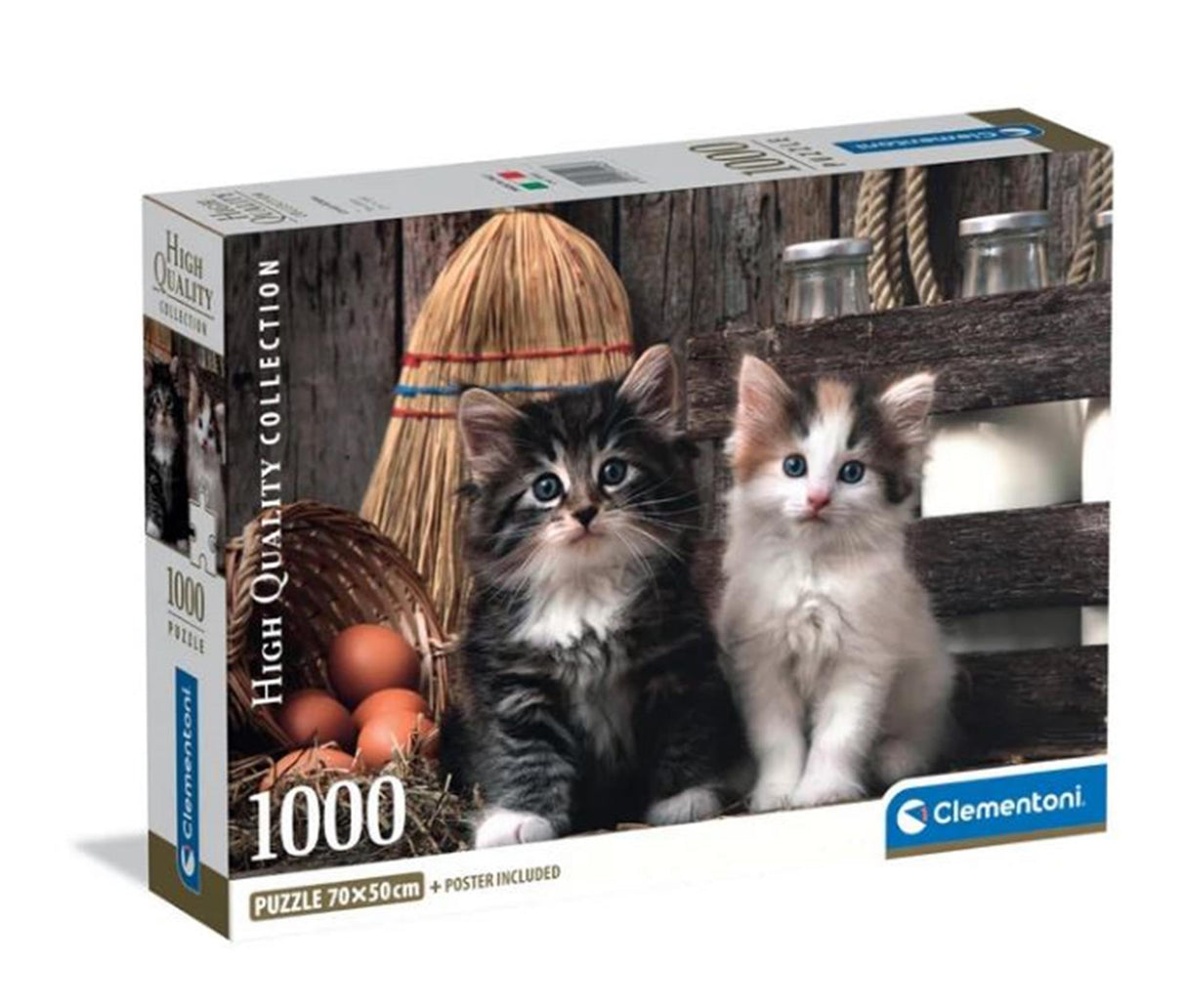 Puzzle Clementoni - roztomilé mačiatka, 1000 ks.