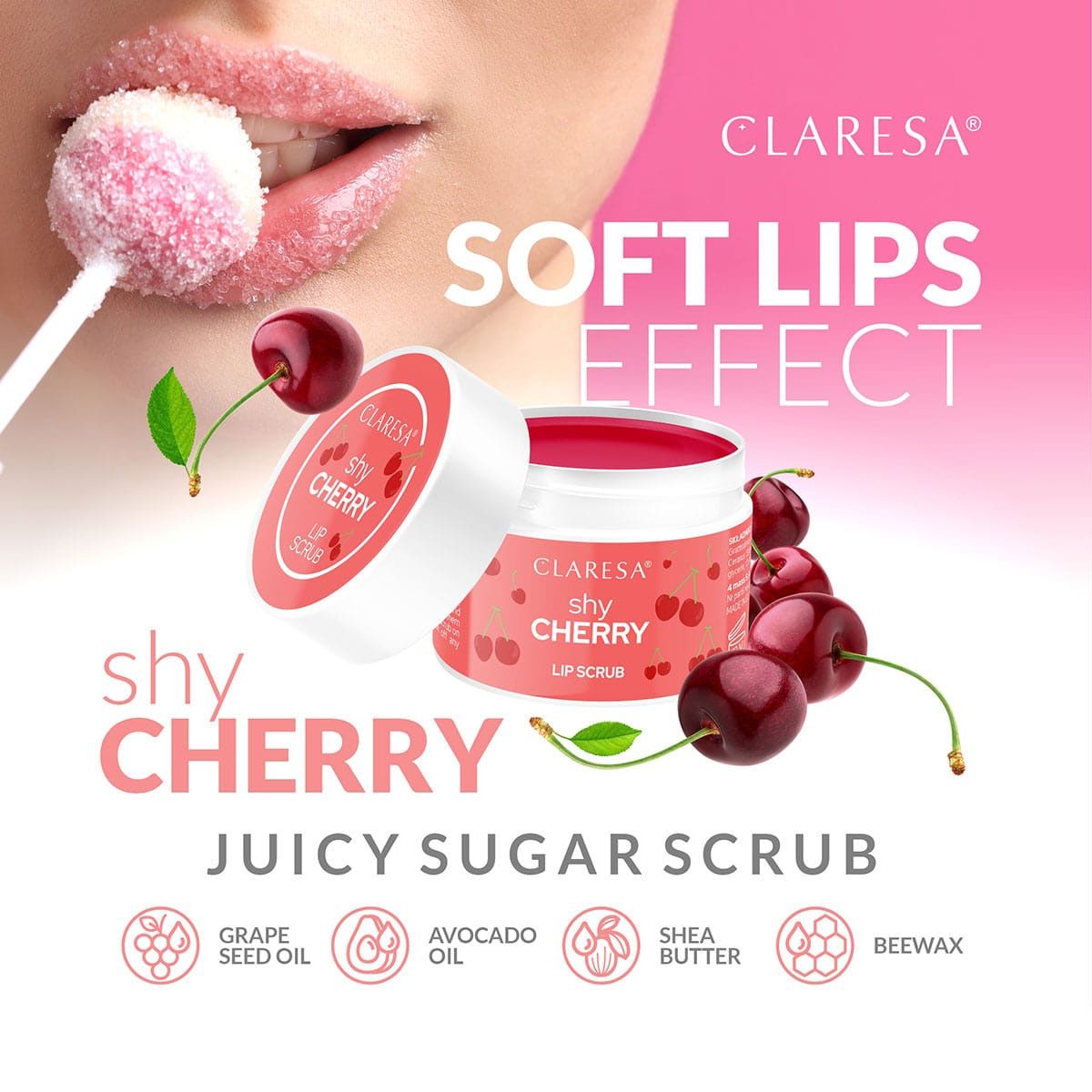 Claresa Lip Scrub Schei Kirsche 15gr.