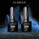 Claresa top coat no wipe glitter blå 5ml