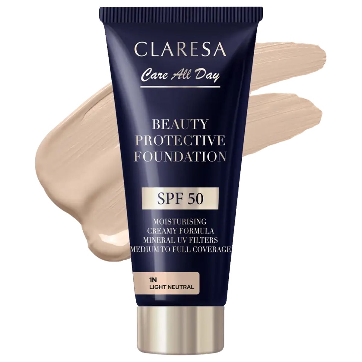 Claresa Schéinheetsschutz Foundation spf 50 1n Liicht neutral 30ml