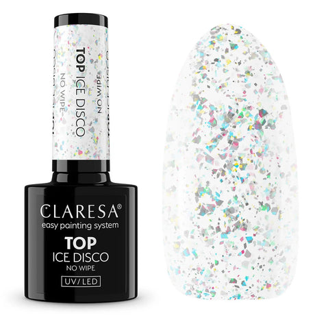 Claresa top Coat No Wipe Ice Disco 5ml