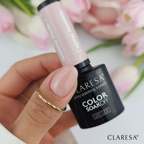 Claresa uv led gellak 5ml nude glow - gummy nude 3