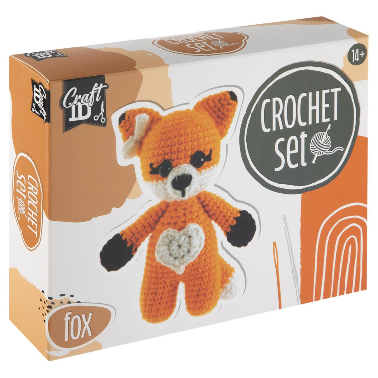 Creative craft group crochet kit fox - incl. needle and thread
