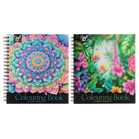 Craft id kleurboek harde kaft 30 designs 22,8x25,3x1,8cm