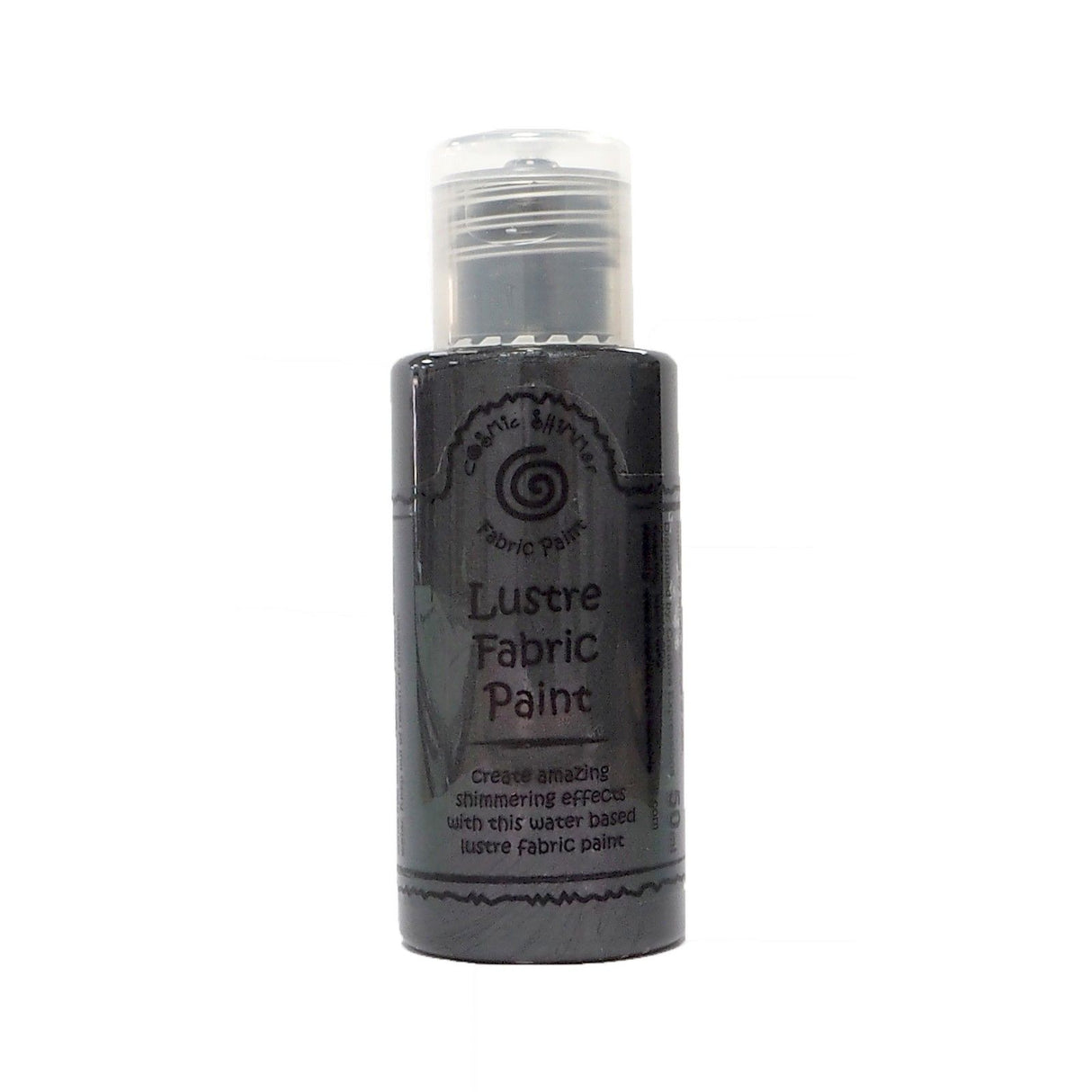 Cosmic Shimmer • Fabric Lustre Paint Graphite Black 50ml