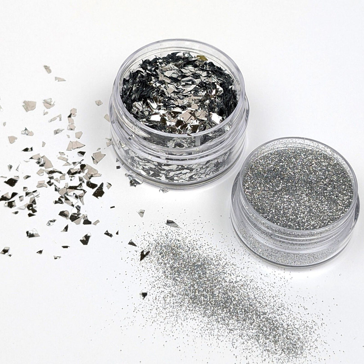 Cosmic shimmer • pure silver spangle set