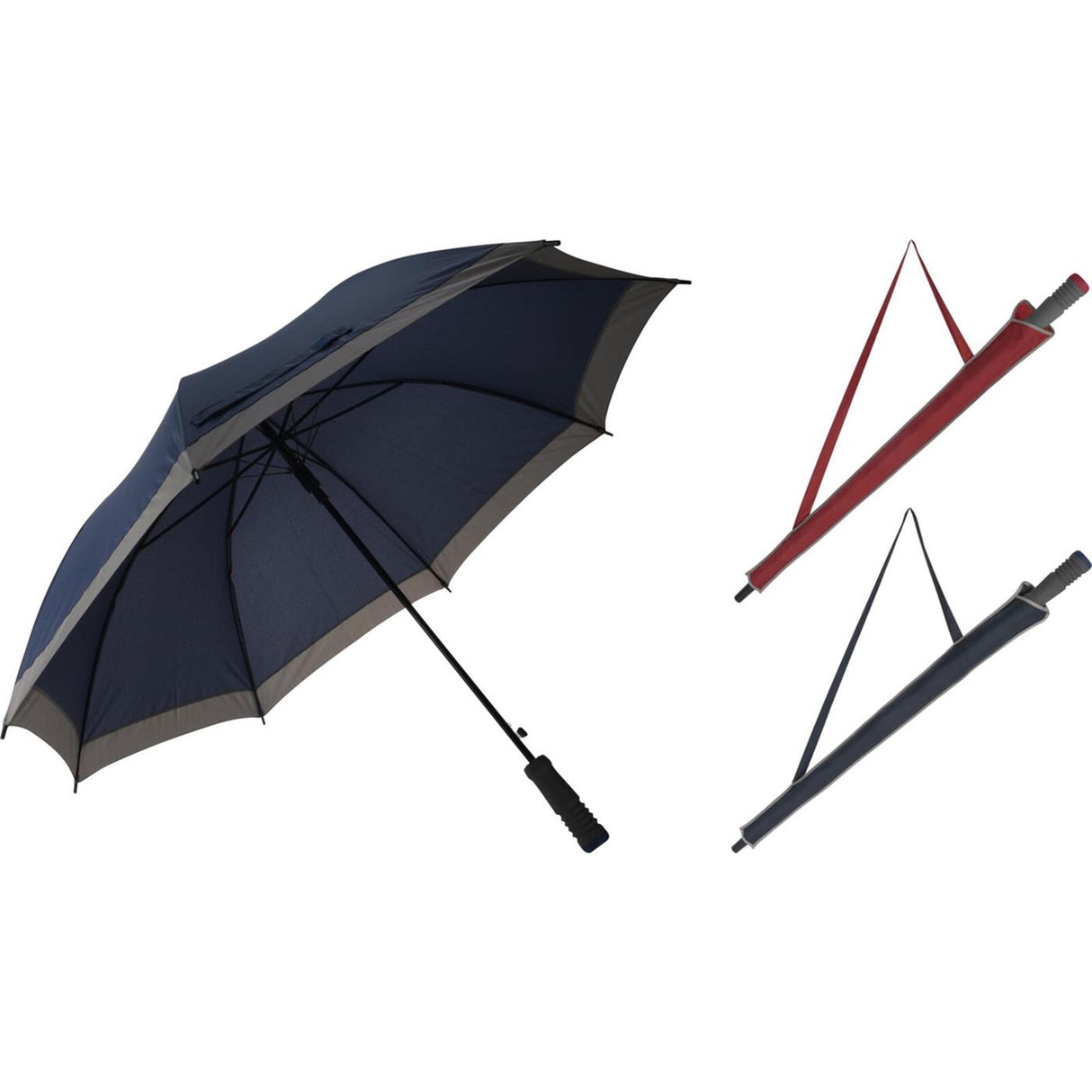 Umbrella 104 cm blue or burgundy
