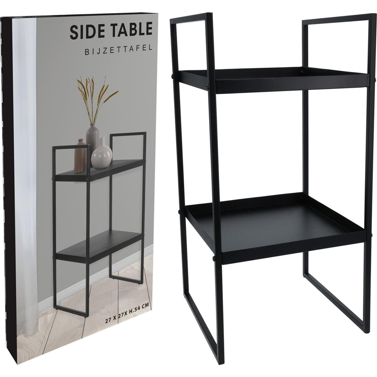 Home styling side table metal 27x27x54cm