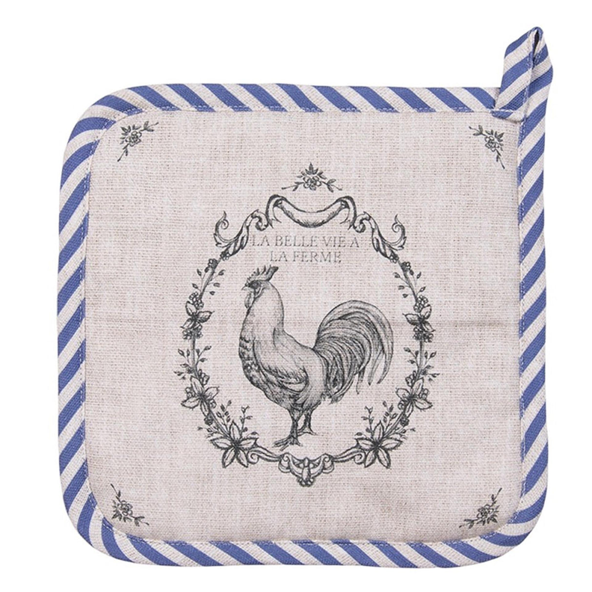 Clayre eef potholder rooster 20x20cm