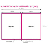 DNP Pabeier DSRX1HS-4X6p 2 Roll � 700 St. 10x15 perforéiert fir DS-RX1hs