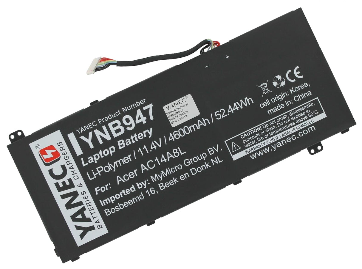 Yanan Laptop Batterie 4600 Mah