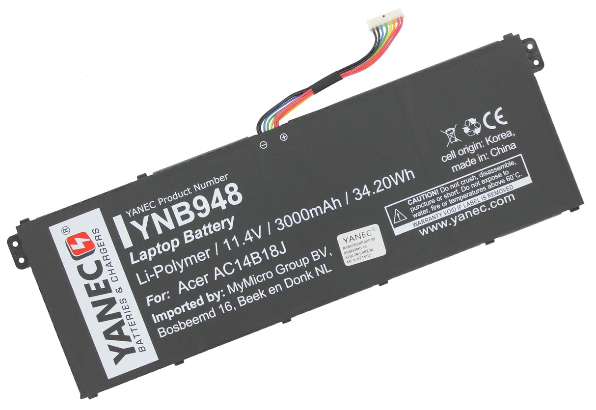 Yanan Laptop Batterie 3000MAH