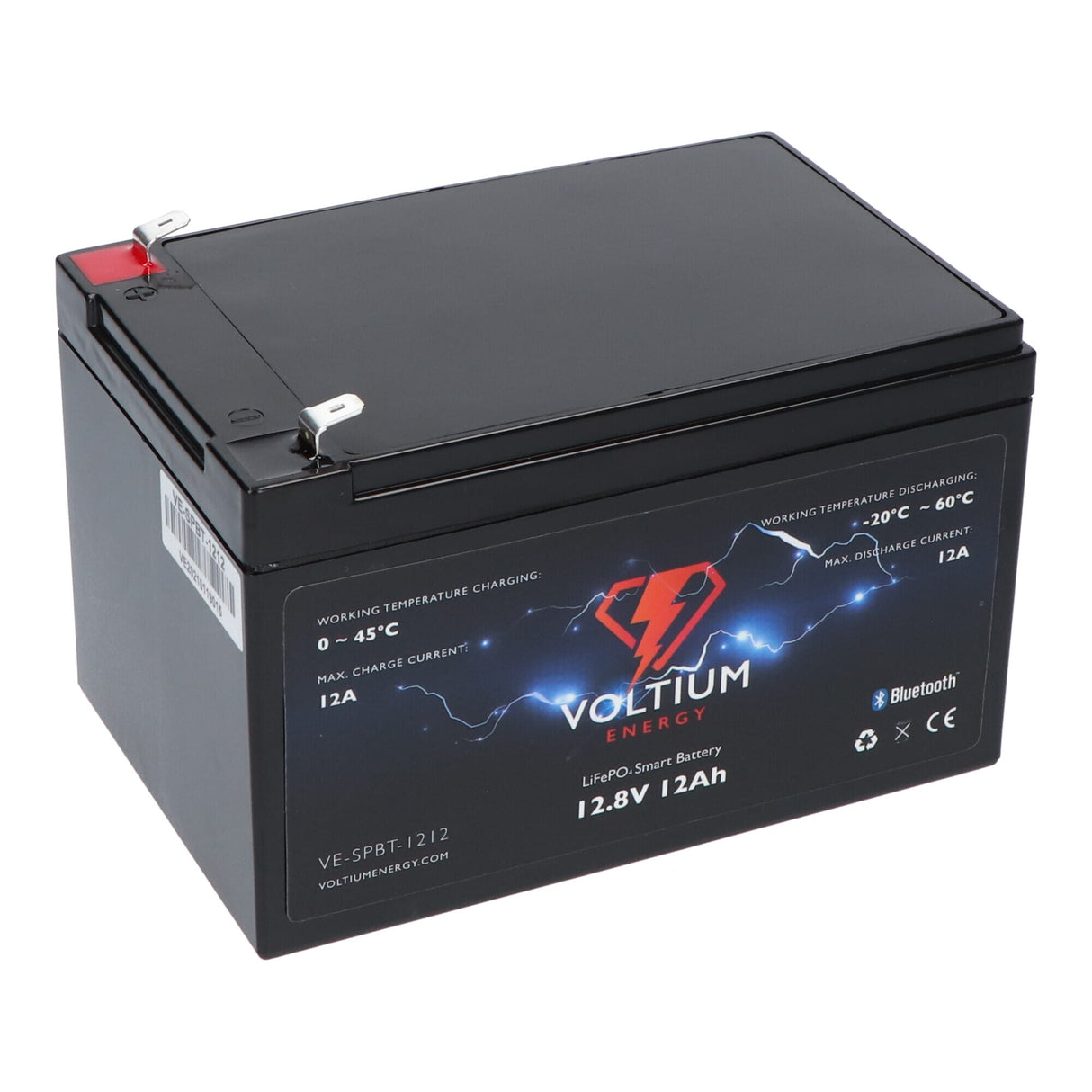 Voltium Energiolpo4 Batterie 12.8v 12ah Bluetooth