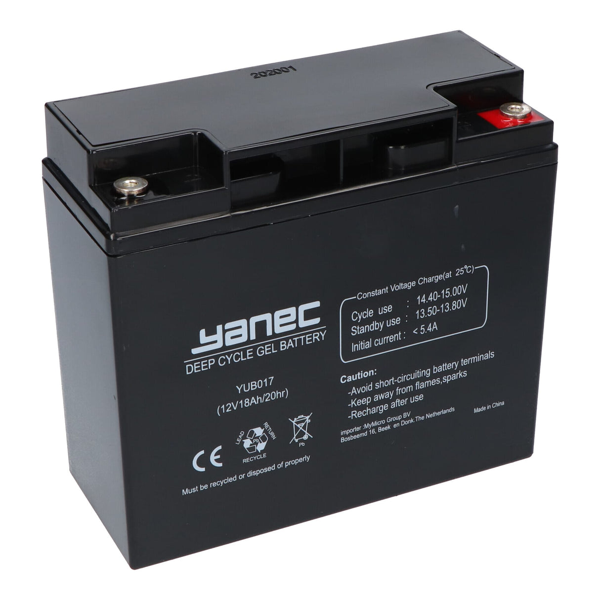 Yanec gel Batterie 12v 18ah