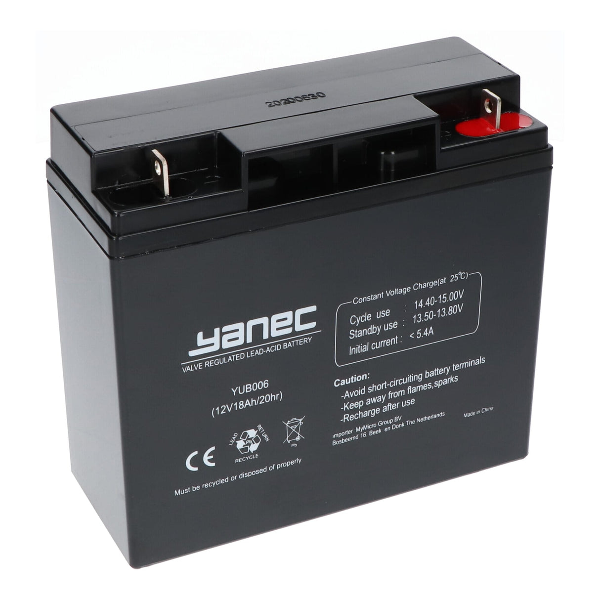 Yanec blybatteri 12v 18ah