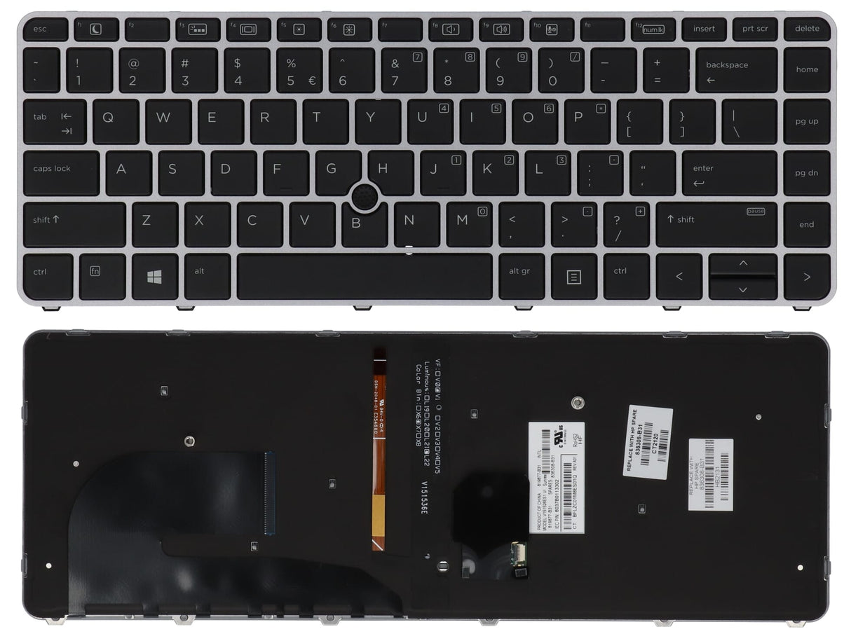 Klawiatura laptopa HP QWERTY US + TrackPoint, podświetlenie