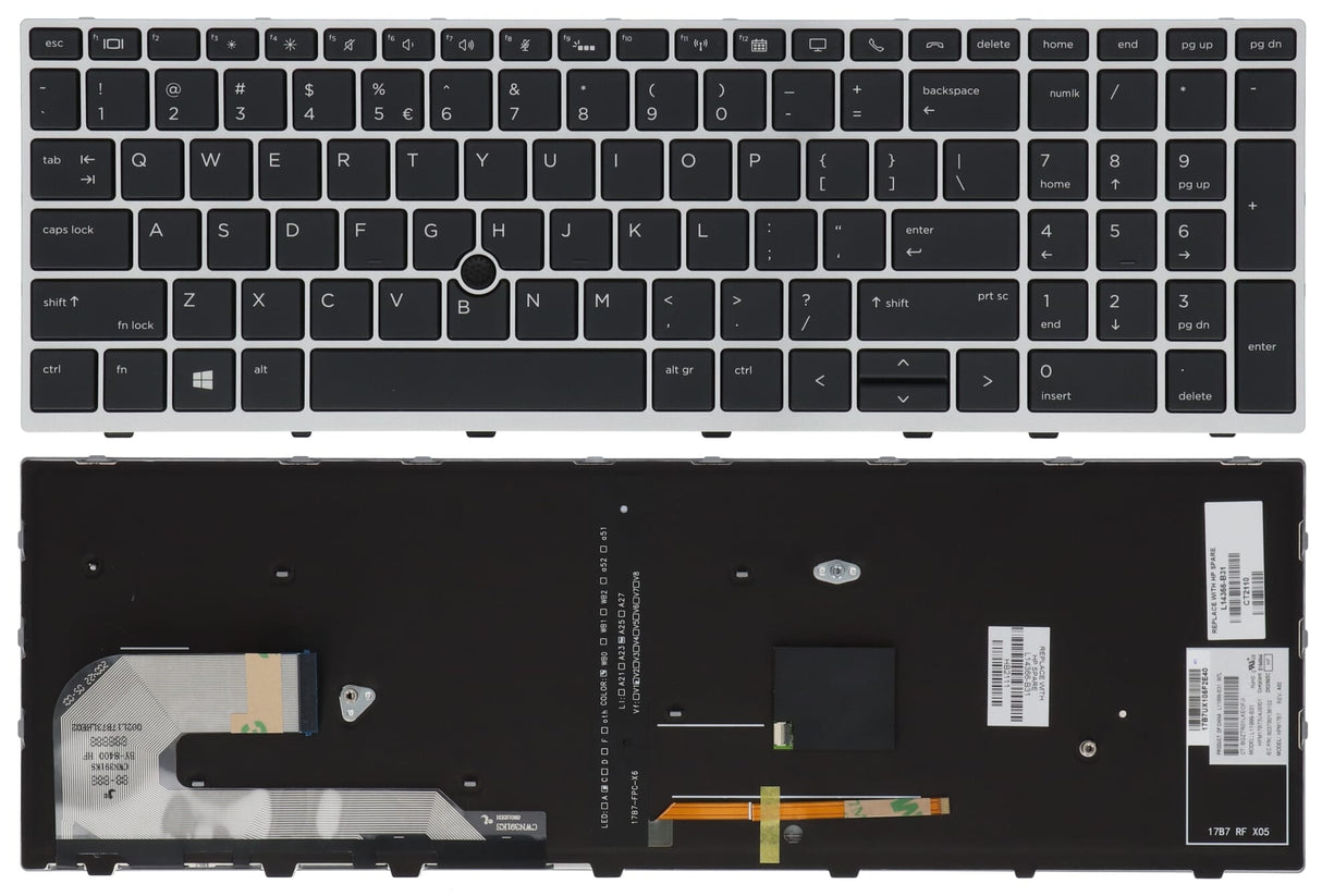 HP Laptop -Tastatur QWERTY Us + Hintergrundbeleuchtung