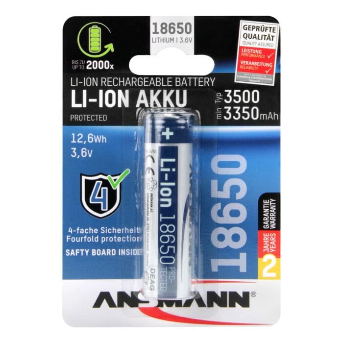 ANSMANN LI-ION BATTERY 18650 3500MAH