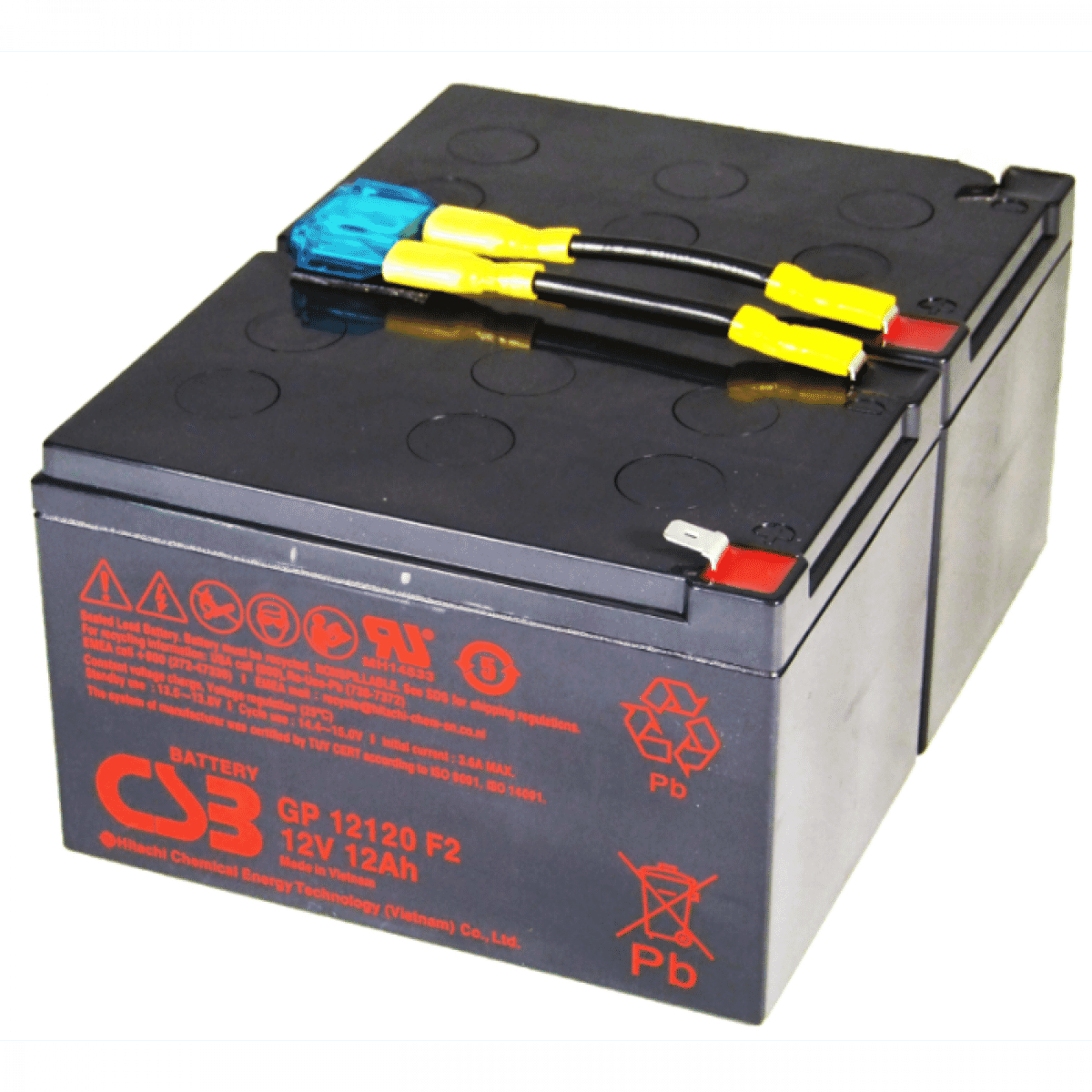 CSB Battery CSB UPS Battery Replacement set RBC6 (incl. Cables)