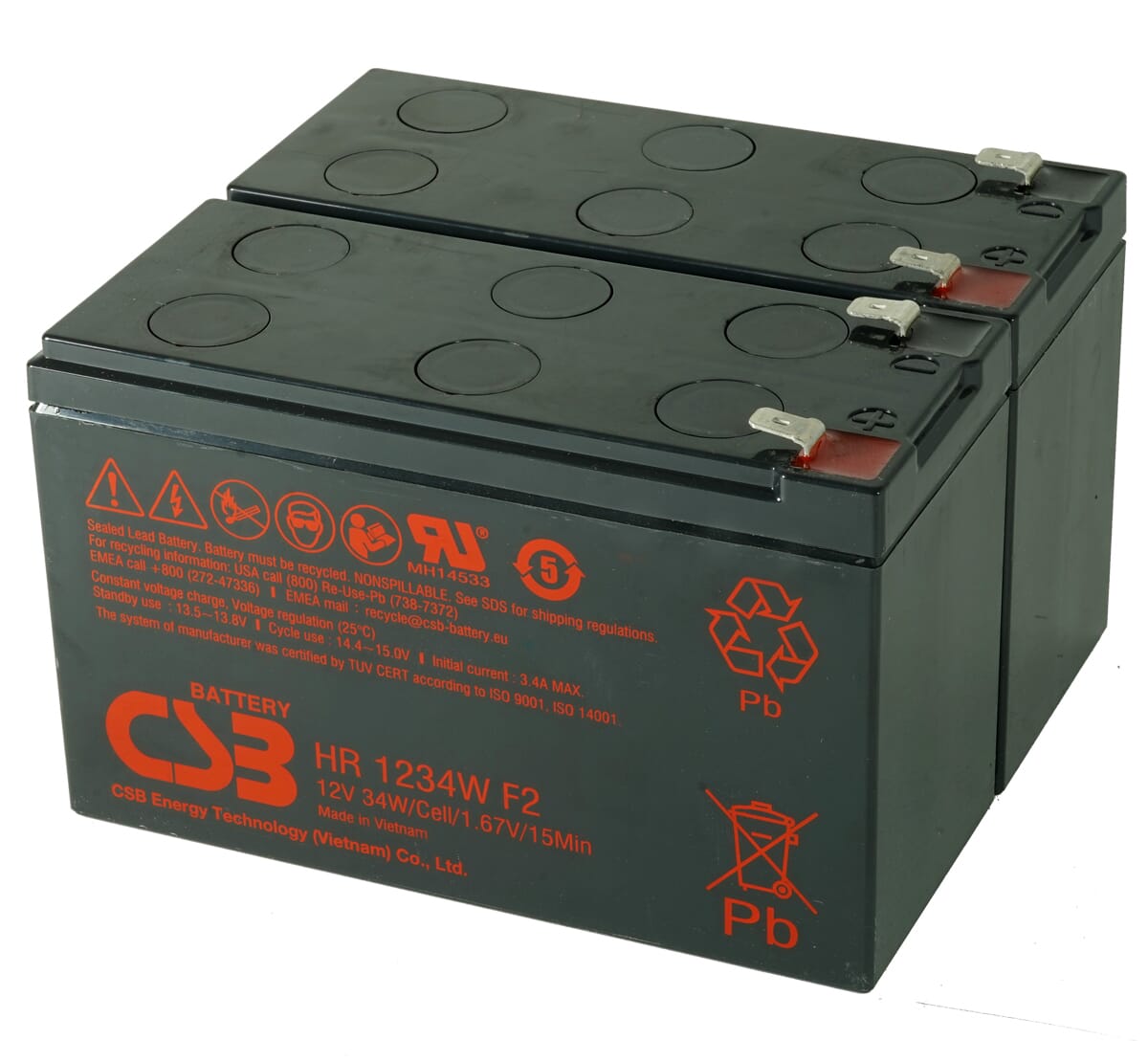 Batteria CSB CSB UPS Sostituzione della batteria Set RBC124