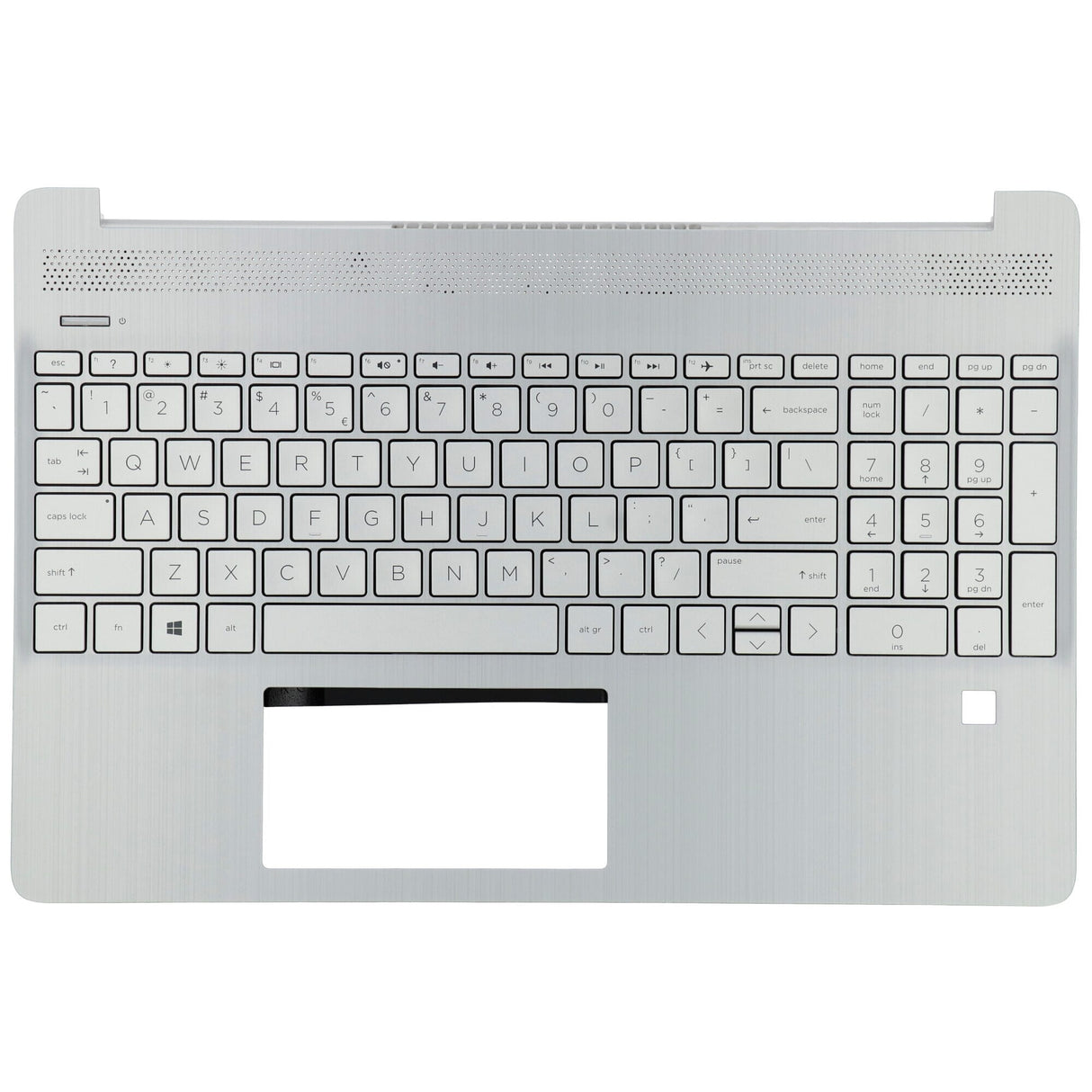 Clavier HP pour ordinateur portable Qwerty Us + couvercle supérieur argent