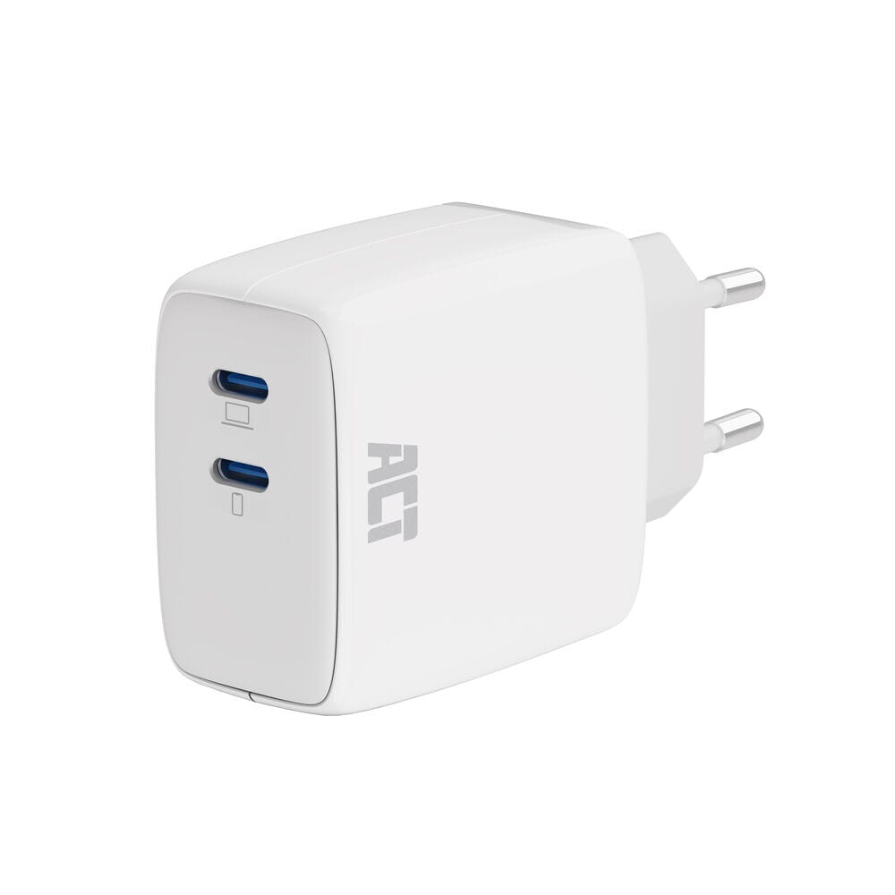 Aktforbindelse USB-C-oplader 65W 2-port med levering PPP og G