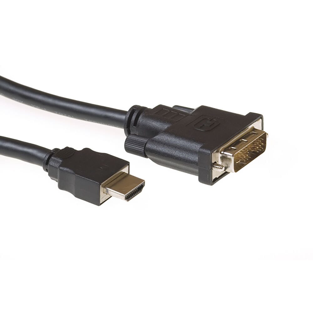 Akt 2 meter HDMI til DVI-D-adapterkabel