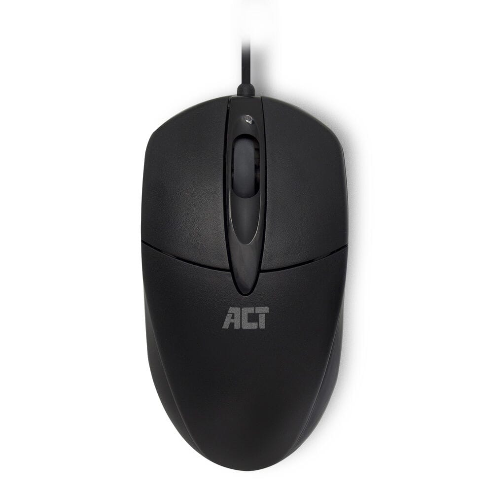 Act Wired Optical Mouse, USB, 1000 dpi, nero