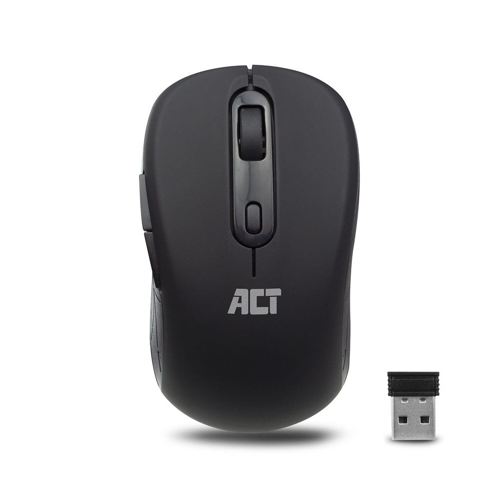 Act Wireless Mouse, USB Nano receiver, 1600 DPI, Black