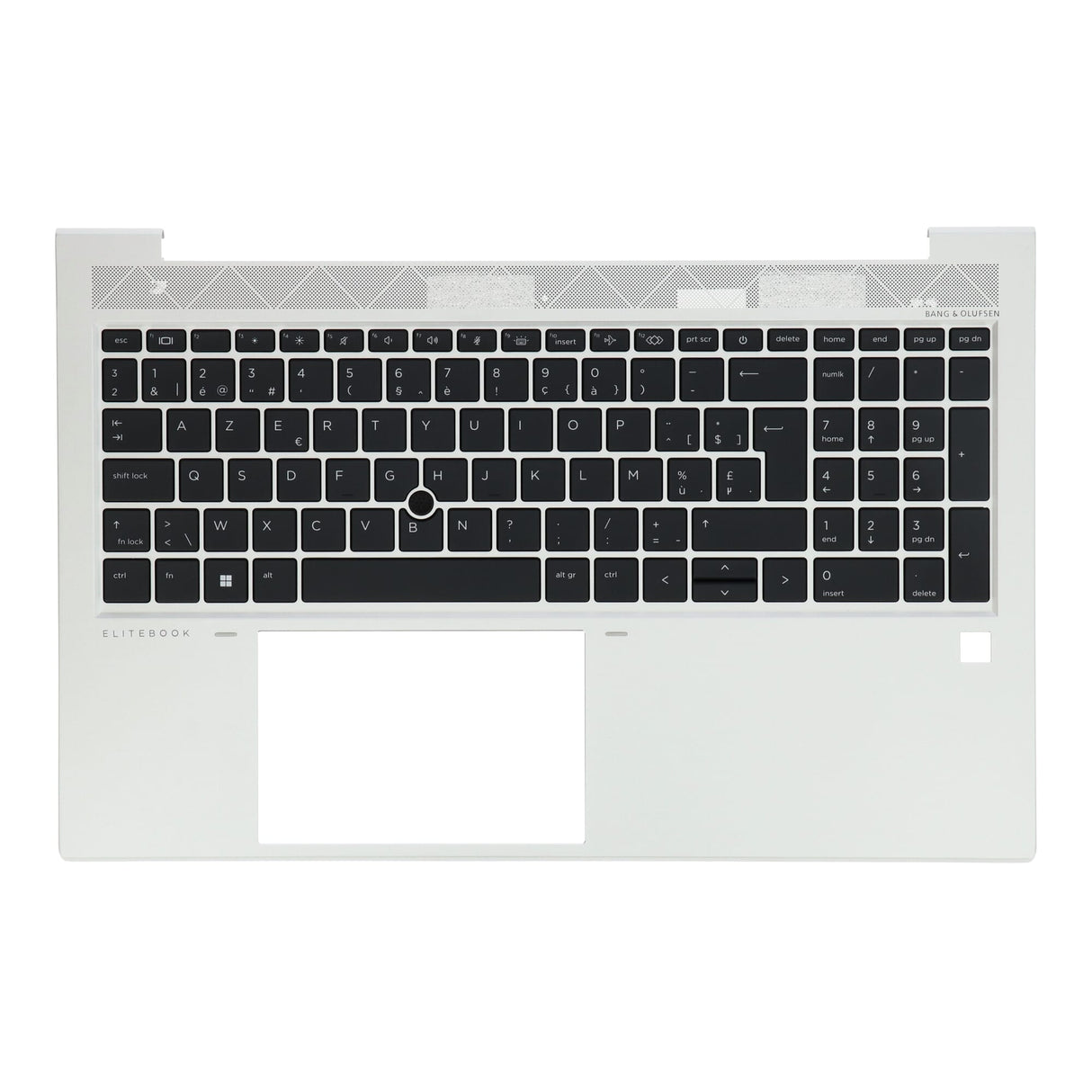 HP Laptop -tangentbord Azerty Be + Top Cover, BL Silver