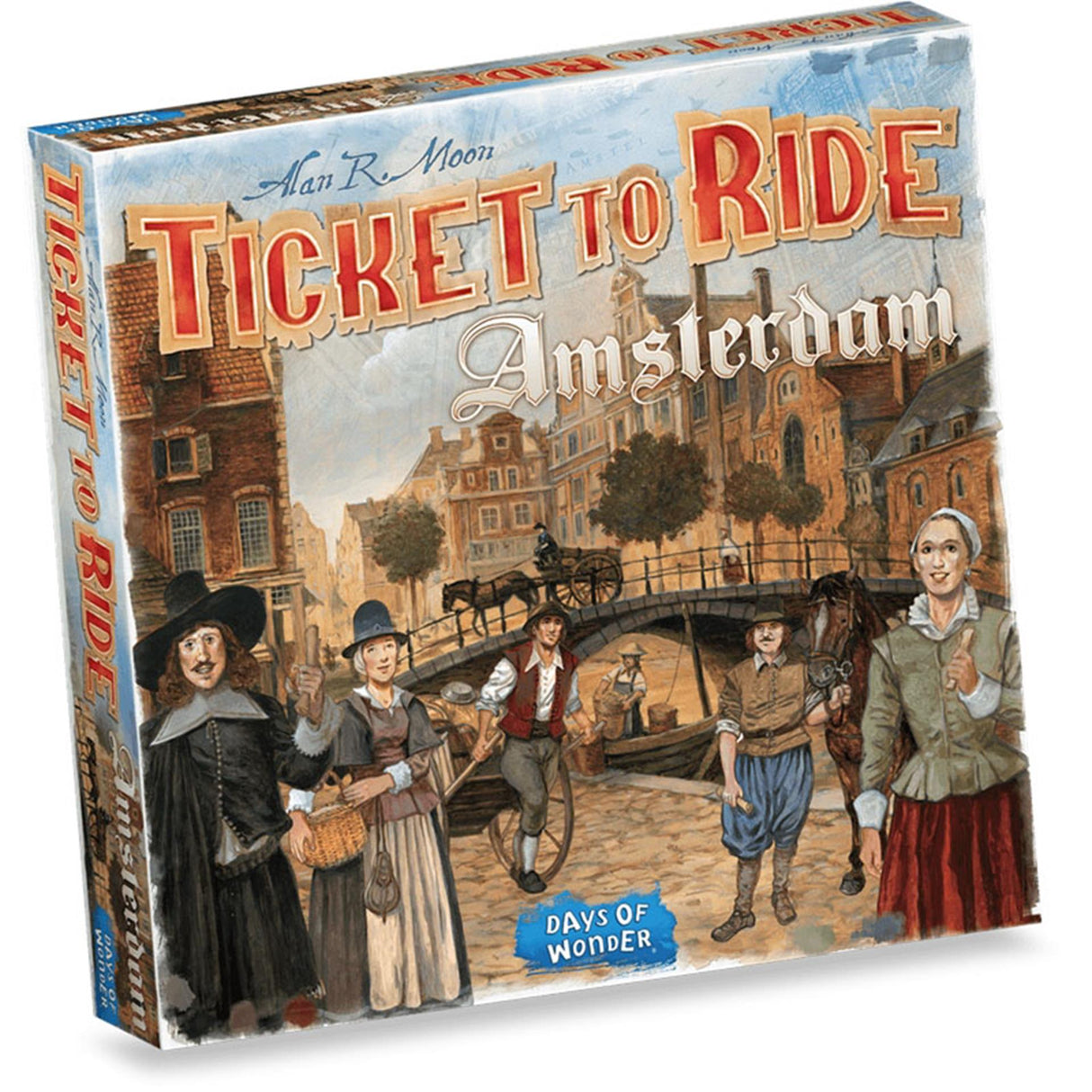 Days of Wonder Ticket to Ride Amsterdam – Dutch board game for 2 to 4 players - fast strategy game from 8 years old - play in 17th century Amsterdam