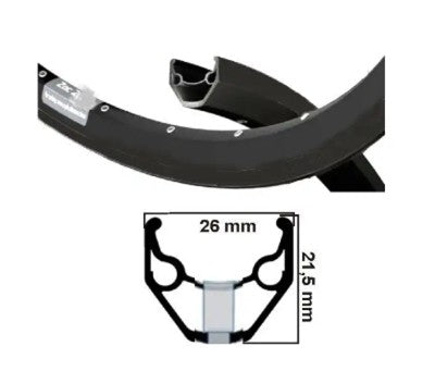 Ryde b.v. rim 28' - 14 622 zac421 aluminium disc black