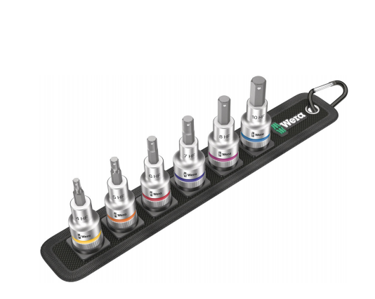 Wera belt c 2 zyklop hexagon bit socket set, with holding function, with 1 2 -drive, 6-piece - 05003996001