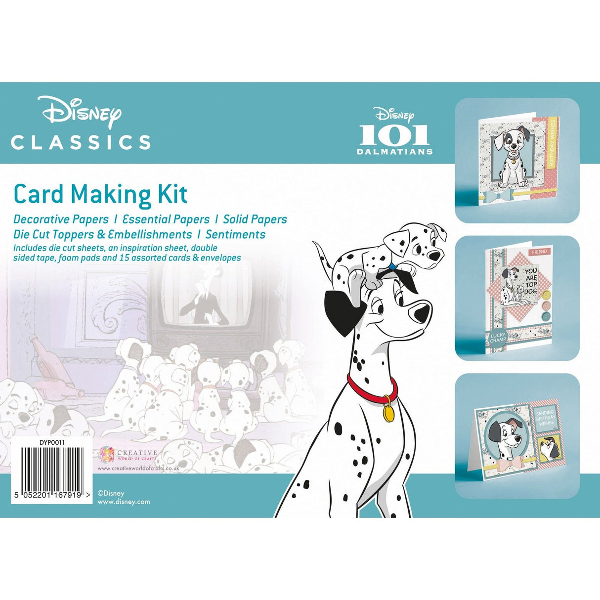 Creative Expressions • 101 Dalmatians Large A4 Card Kit