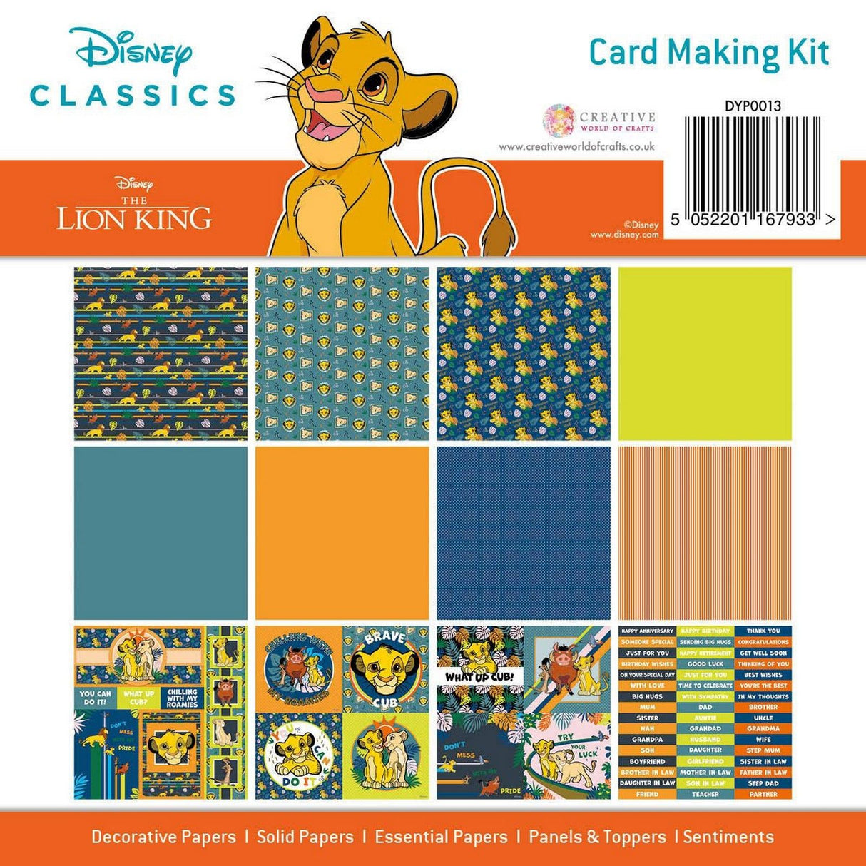 Creative Expressions • Card Making Pad The Lion King