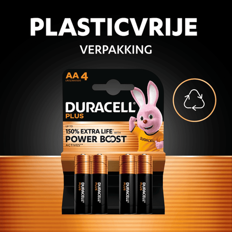 Duracell baterija plus aa mn1500 1,5v lr6 šarminė (4 vnt.)