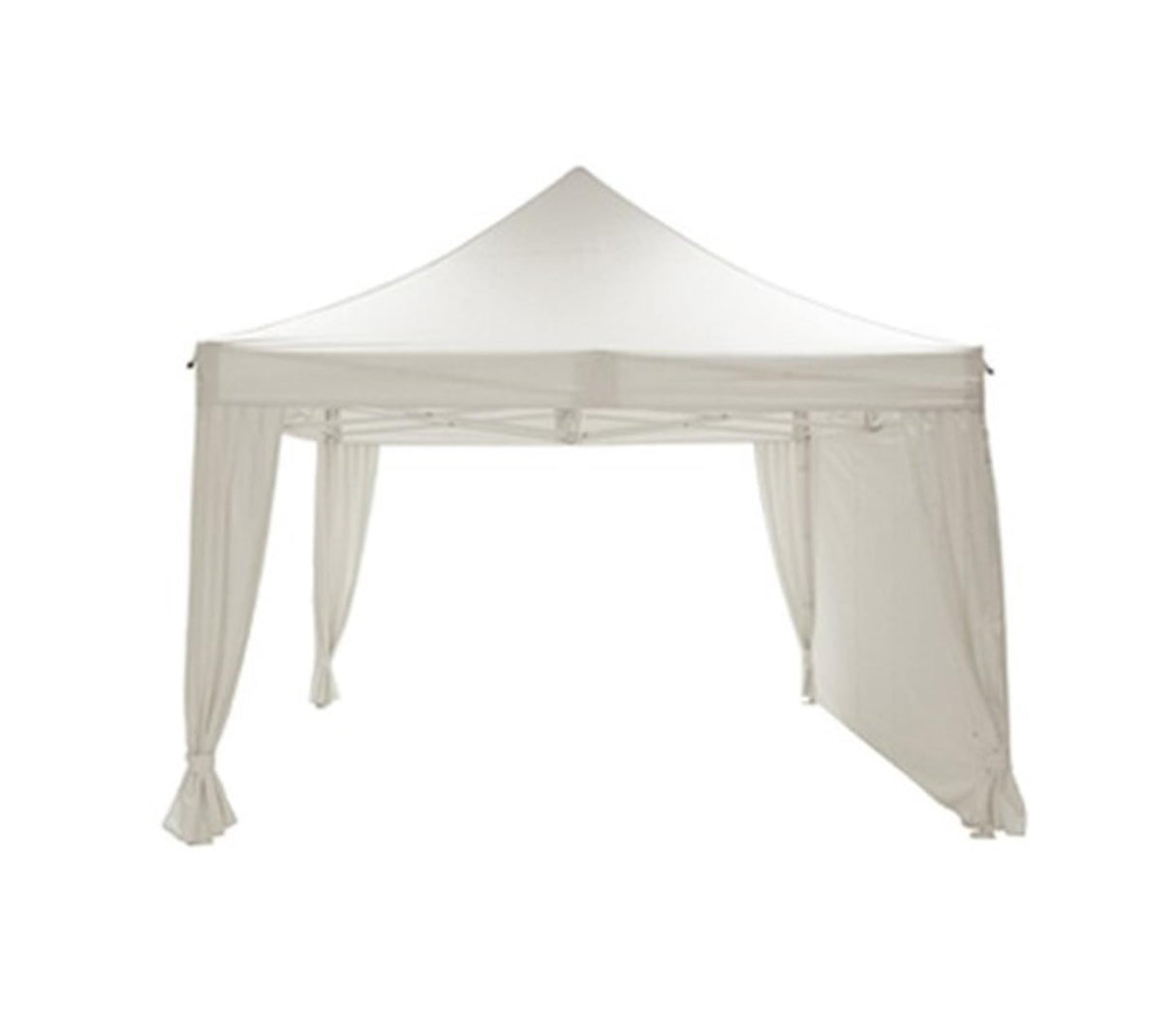 Trädgårdsavtryck paviljong lätt 3x4,5m vit polyester